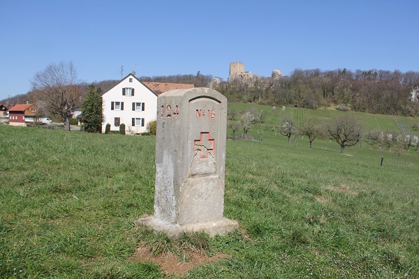 Grenzstein in Flüh Grenze Solothurn SO Frankreich